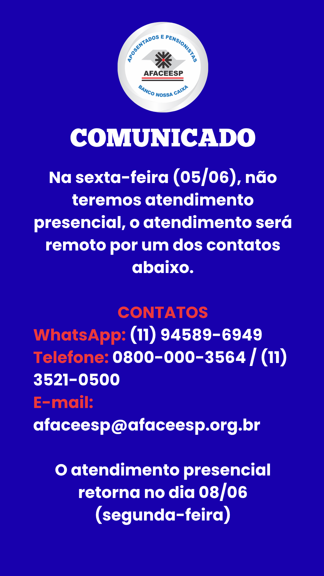 Atendimento corpus christi